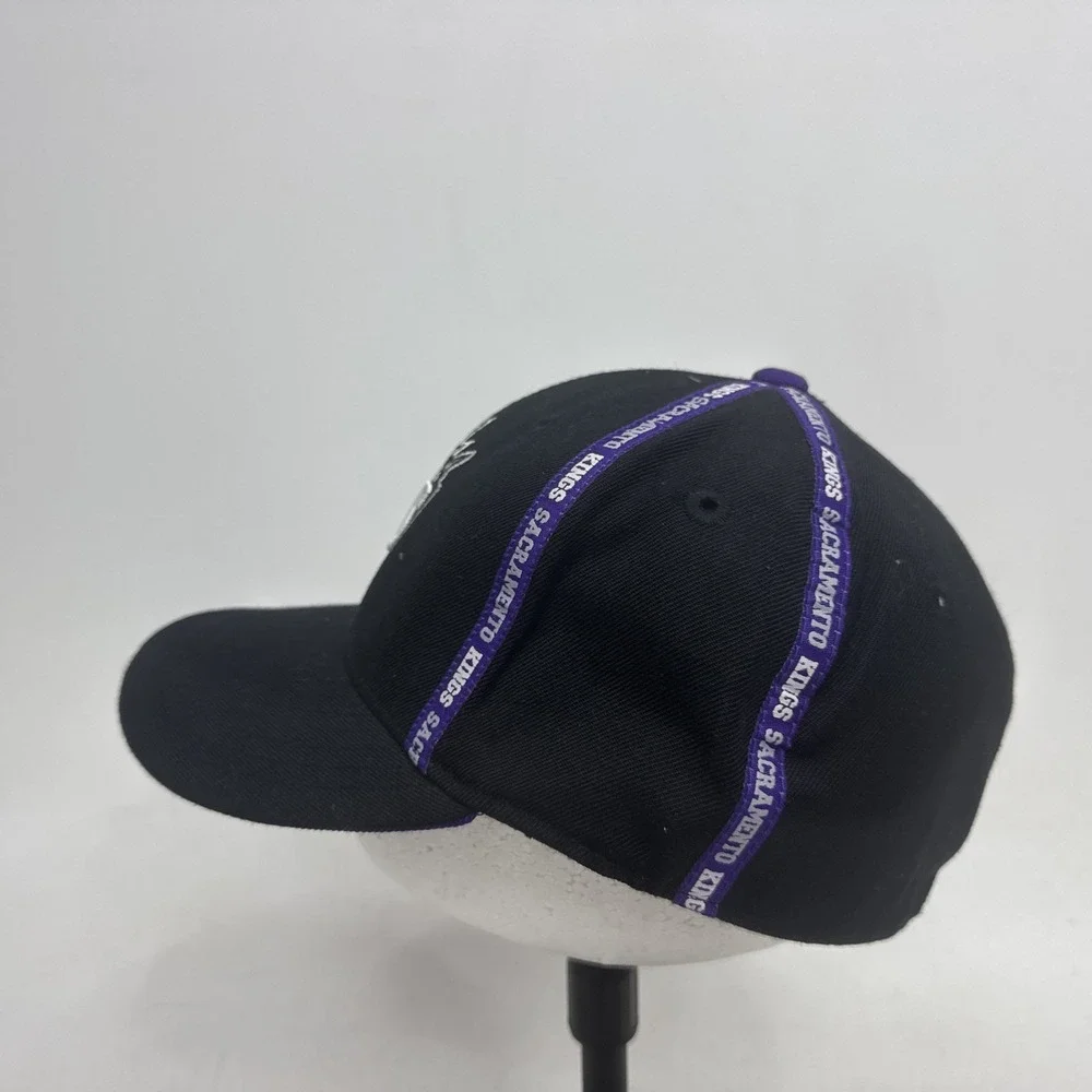 Sacramento Kings NBA Reebok Black Purple Cap Hat Logo Fitted ~ Size 7 1/8